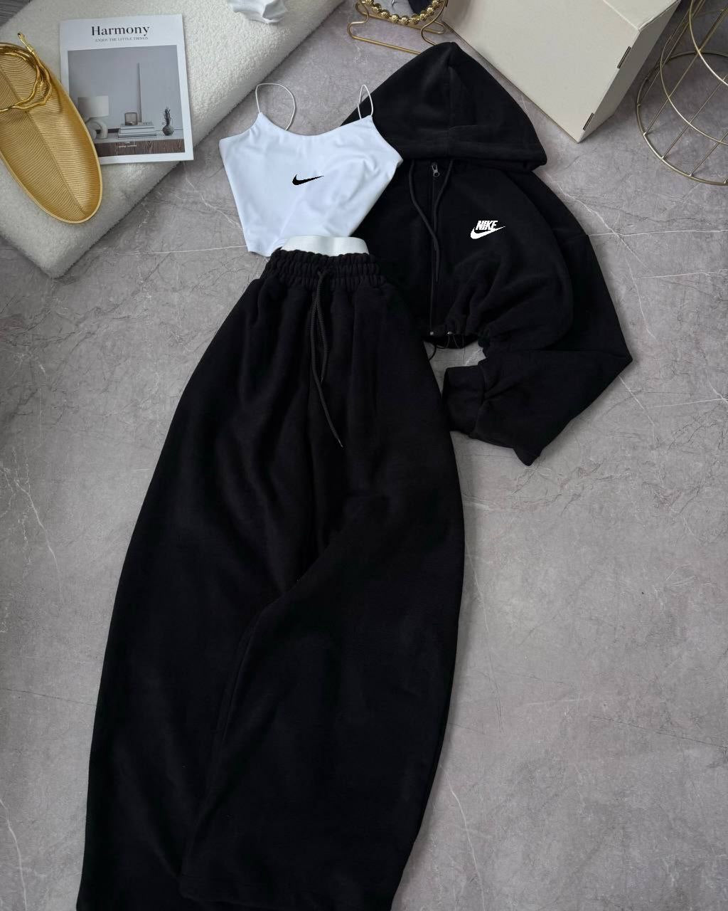 Nike 3'lü Set Takım Siyah - Görsel 1