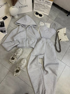 Oversize 3'lü Set Gri Takım - Görsel 1