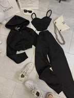 Oversize 3'lü Set Siyah Takım - Görsel 2