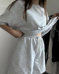 Oversize 2'li Takım T-shirt + Şort Unisex - Görsel 1