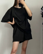 Oversize 2'li Takım T-shirt + Şort - Görsel 1