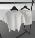 Oversize Baskısız Takım %100 Pamuk Beyaz - Görsel 1