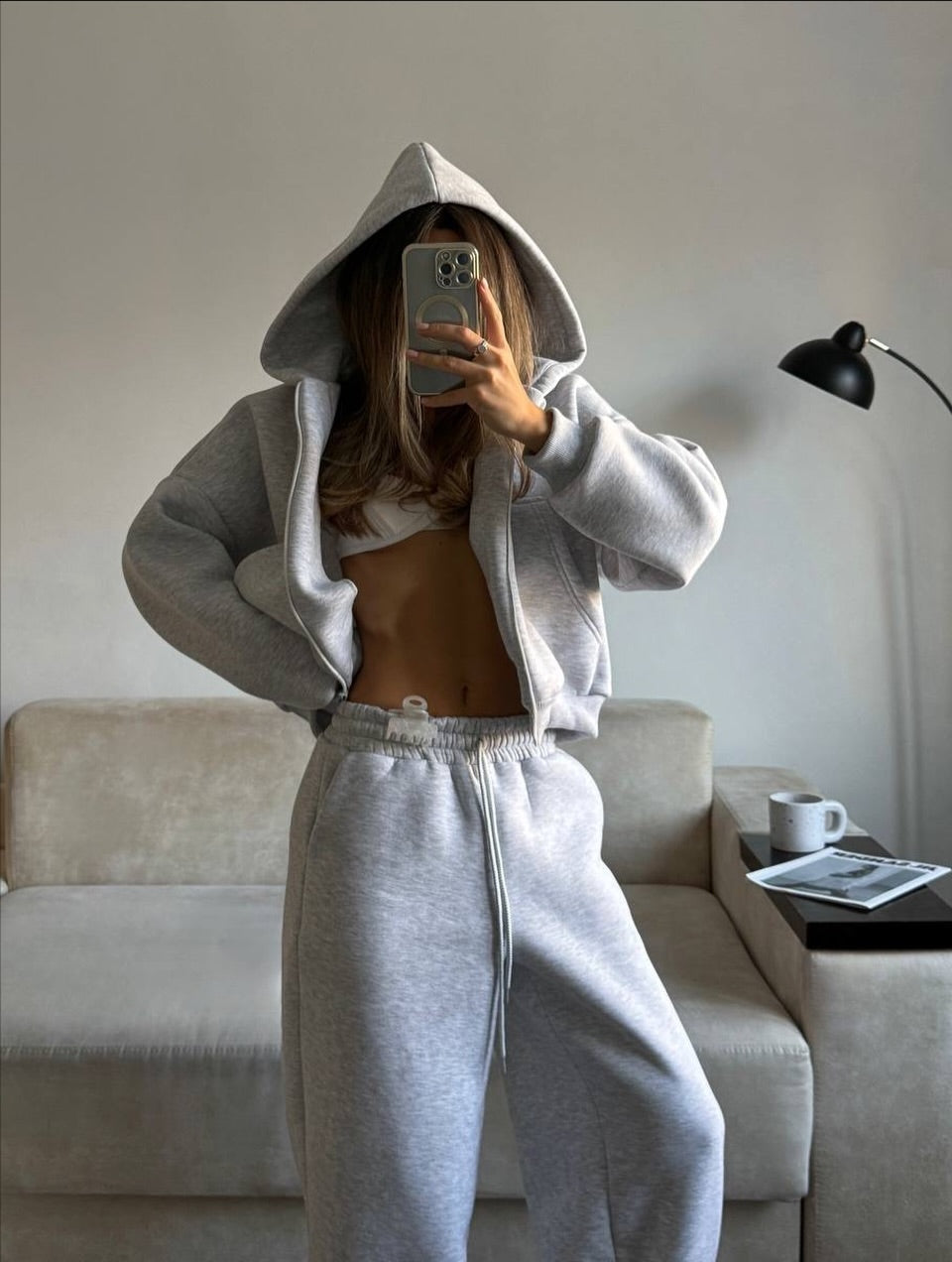 Modern Oversize Gri 3'lü Set - Görsel 2