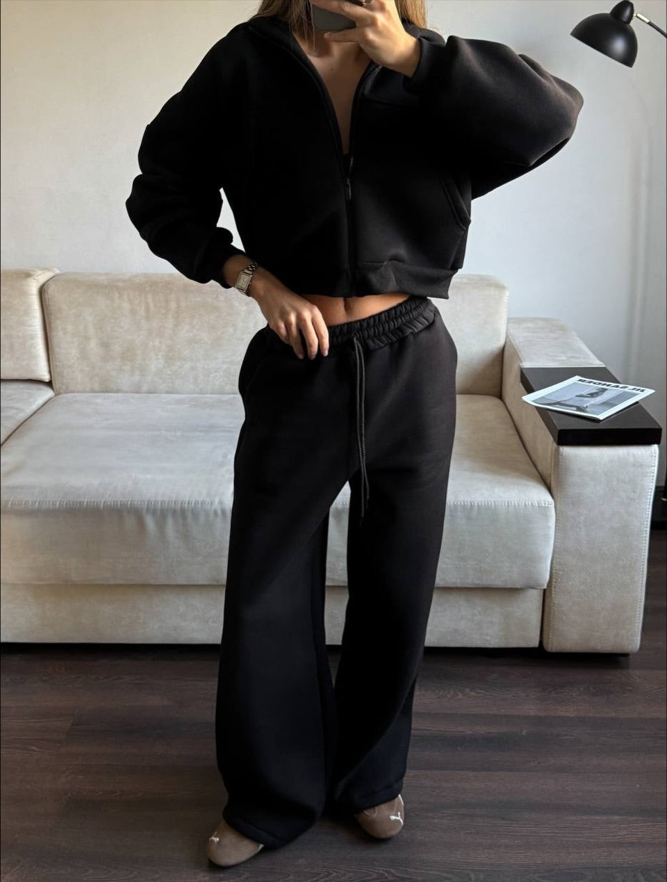 Modern Oversize Siyah 3'lü Set - Görsel 3