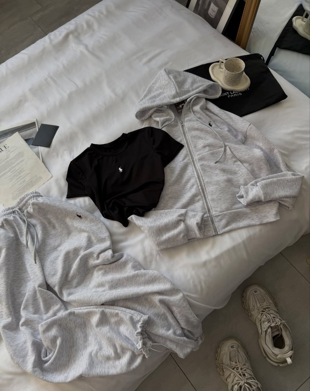 Polo Gri Yazlık Şardonsuz Yeni Sezon 3'lü Set - Görsel 1