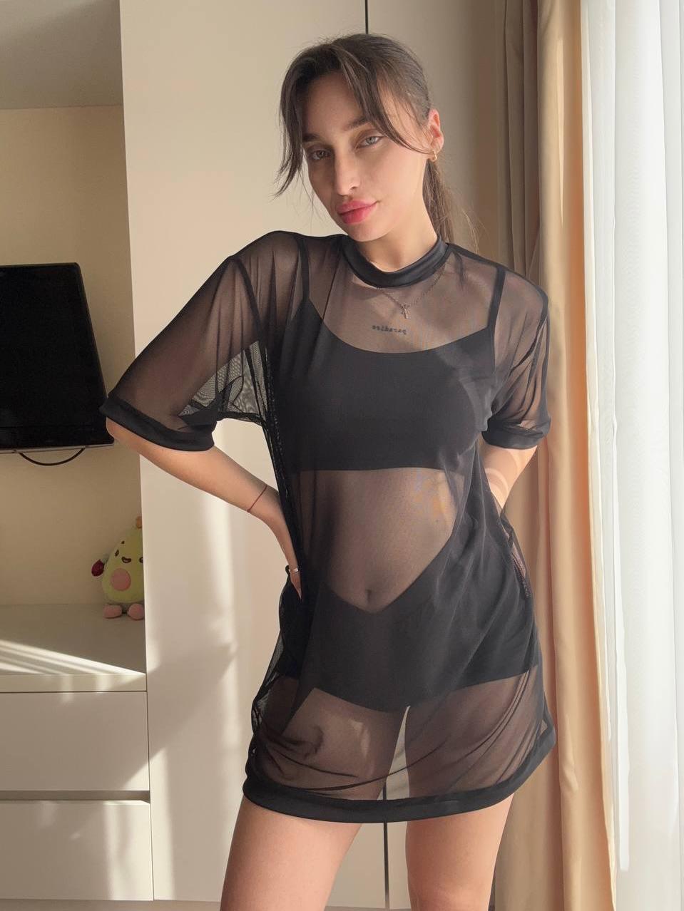 3'lü Set Yazlık Yeni Tül Üst + Crop + Şort - Görsel 1