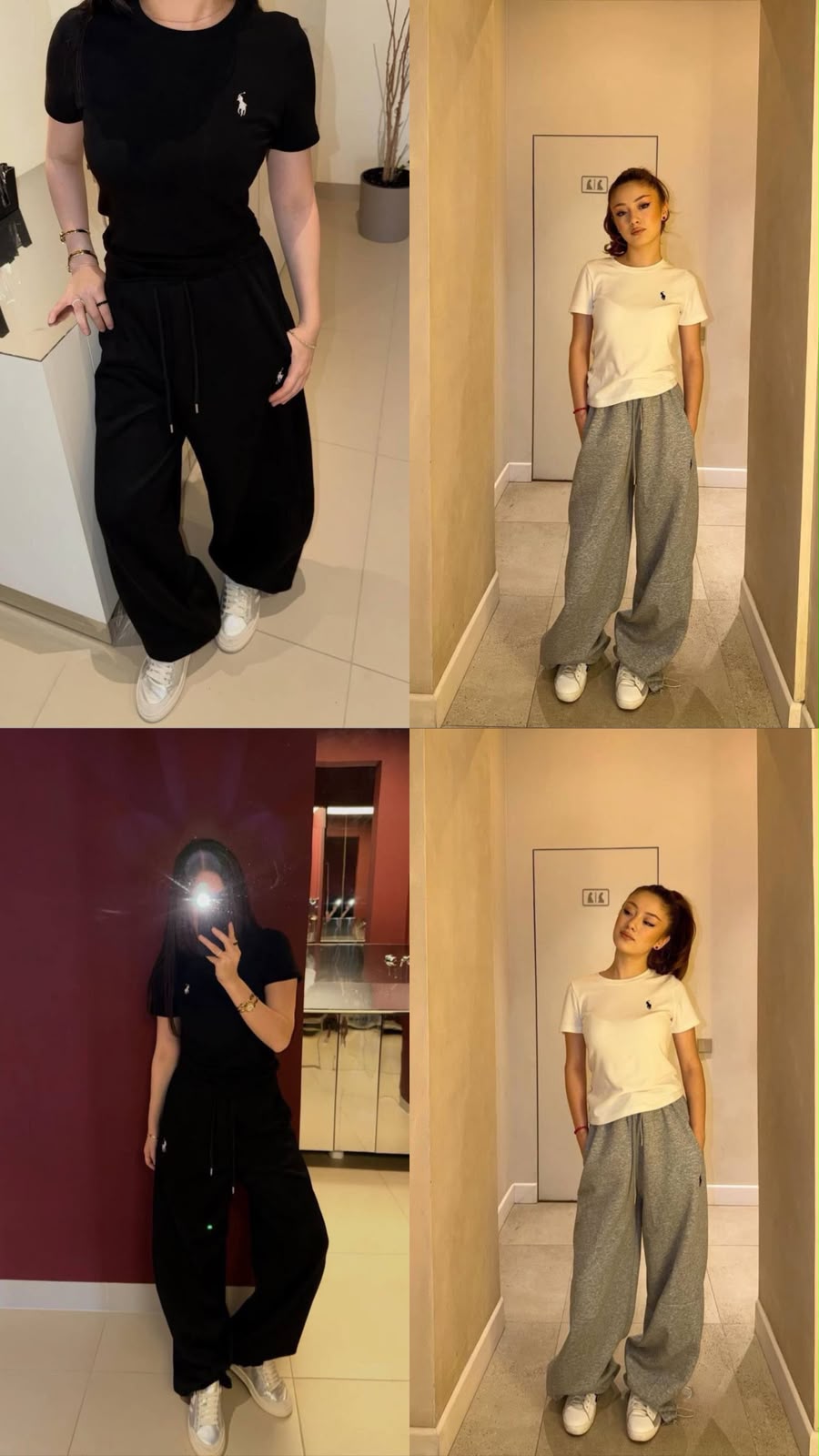 4'lü Set Oversize 2 Eşofman 2 Tişört - Görsel 1