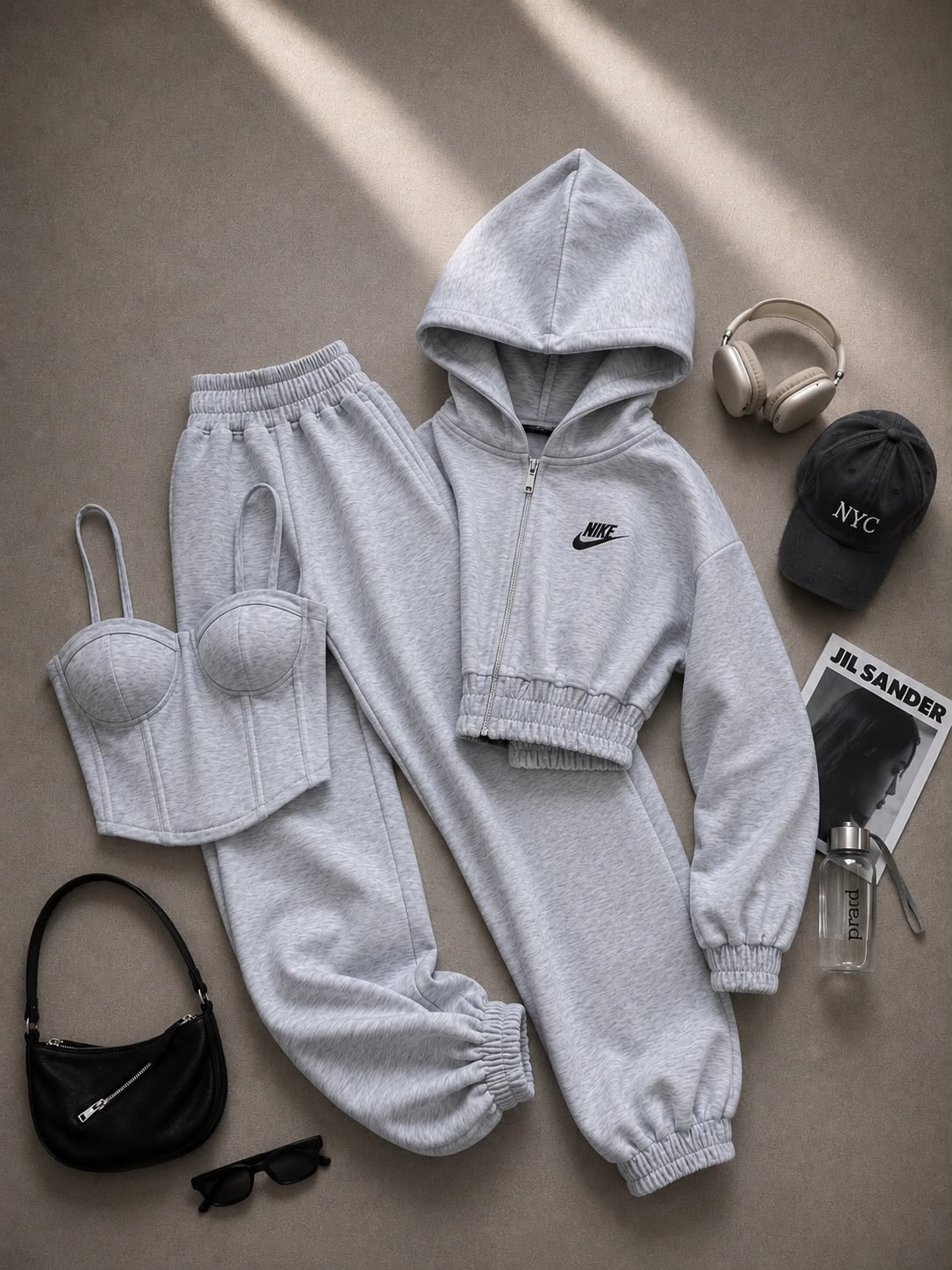 NİKE GRİ 3'LÜ SET TAKIM