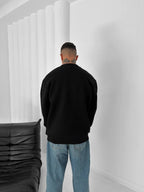Bisiklet Yaka Sweatshirt 3 Iplik Siyah - Görsel 2