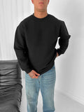 Bisiklet Yaka Sweatshirt 3 Iplik Siyah - Görsel 1