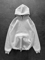 Oversize Hoodie 3 Iplik Şardonlu %100 Pamuk - Görsel 4