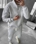 Yarım Fermuarlı Sweatshirt Jagger Pants Takım 3 Iplik Şardonlu %100 Pamuk - Görsel 1
