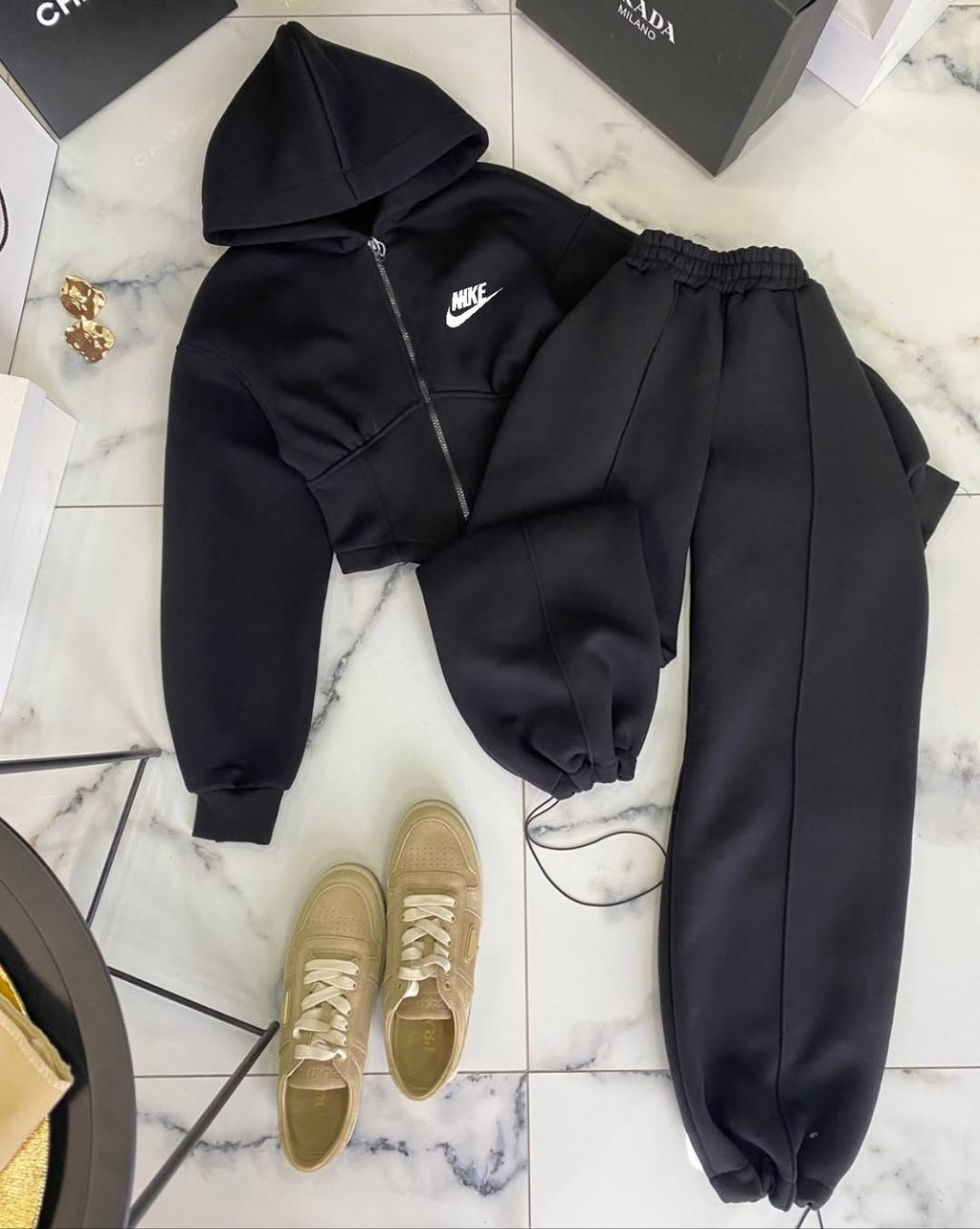 Nike 3'lü Set Takım Siyah - Görsel 3