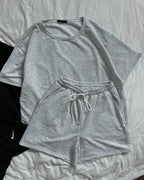 Oversize 2'li Takım T-shirt + Şort Unisex - Görsel 4