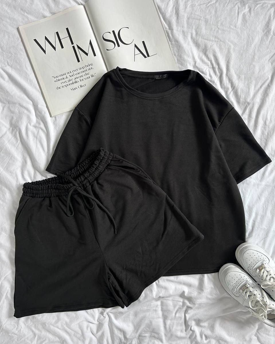 Oversize 2'li Takım T-shirt + Şort - Görsel 4