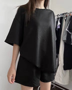 Oversize 2'li Takım T-shirt + Şort - Görsel 2